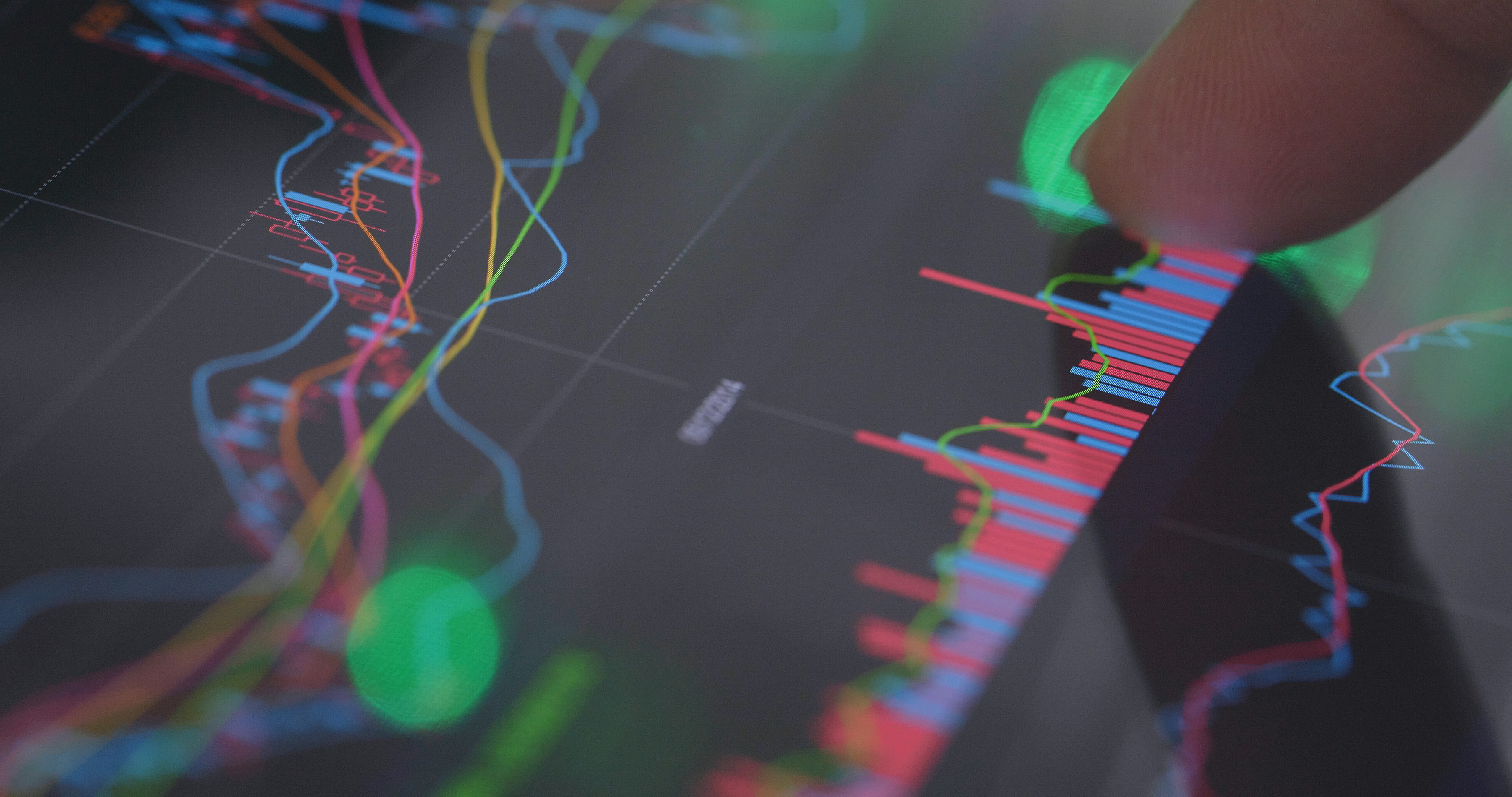 investing stock market data on the screen